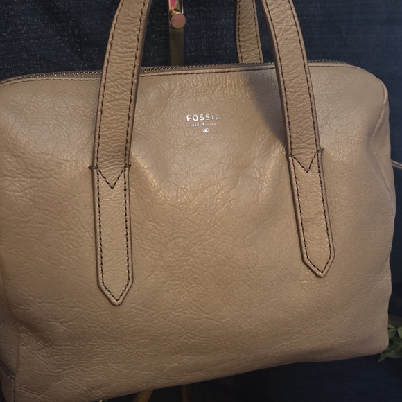 Fossil Neutral Leather Satchel – Quiet Luxury, Loud Opinions - Picture 2 of 16
